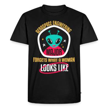 Aerospace Engineering Major Forgets - Men's Premium Organic T-Shirt - black - Front - Nico (187cm)