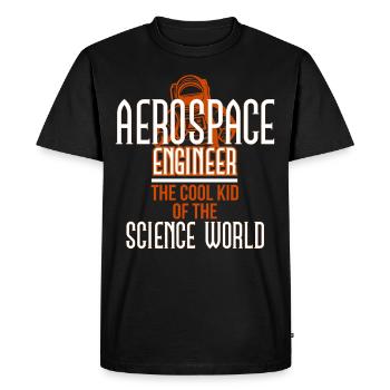Aerospace Engineer Cool Science World - Men's Premium Organic T-Shirt - black - Front - Nico (187cm)
