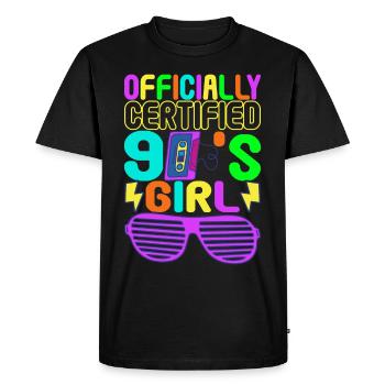 90s Party 90s - Men's Premium Organic T-Shirt - black - Front - Nico (187cm)
