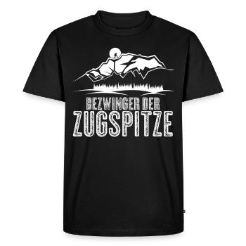 Bezwinger der Zugspitze - Männer Premium Bio T-Shirt - Schwarz - Vorne - Nico (187cm)