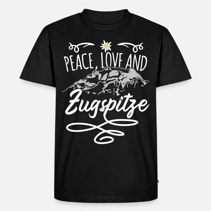 Zugspitze - Männer Premium Bio T-Shirt - Schwarz