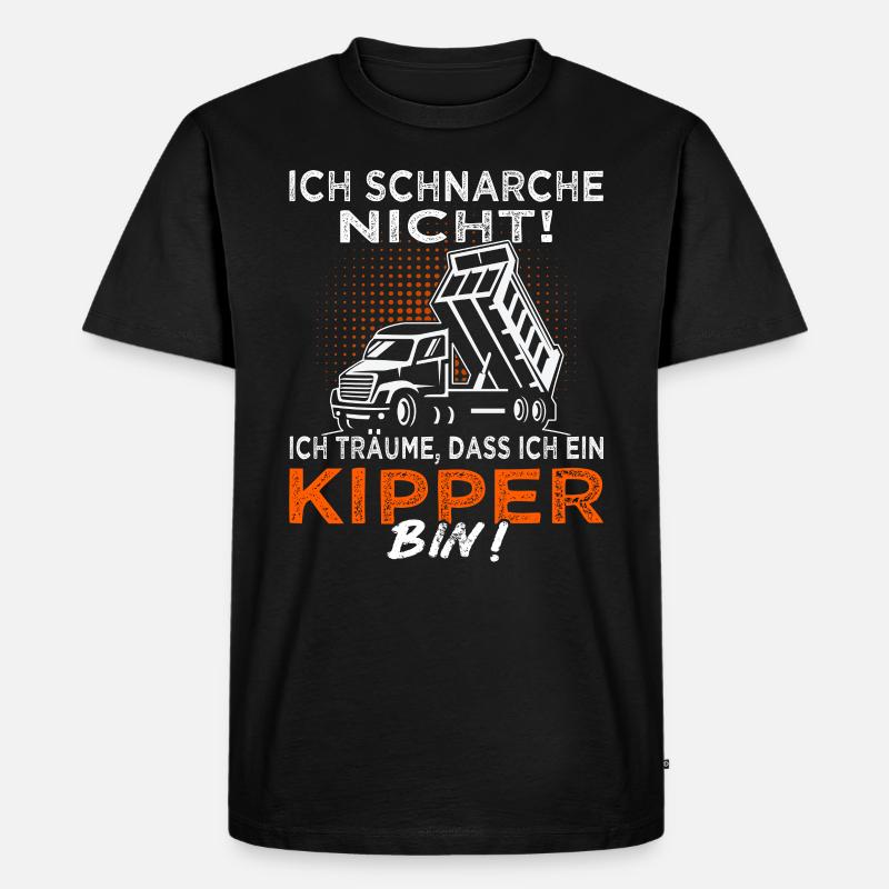 Kipper - Kipperfahrer - Muldenkipper - Männer Premium Bio T-Shirt - Schwarz