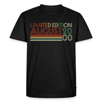 22nd birthday August vintage 2000 gift idea - Men's Premium Organic T-Shirt - black - Front - Nico (187cm)