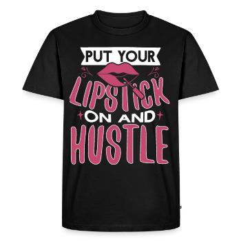 There Is Nothing That Lipstick Cant Fix - Men's Premium Organic T-Shirt - black - Front - Nico (187cm)