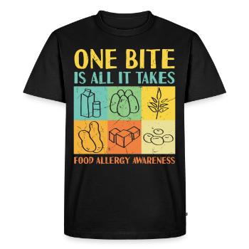 No Nuts Allowed Give Me Chocolate Awareness - Men's Premium Organic T-Shirt - black - Front - Nico (187cm)