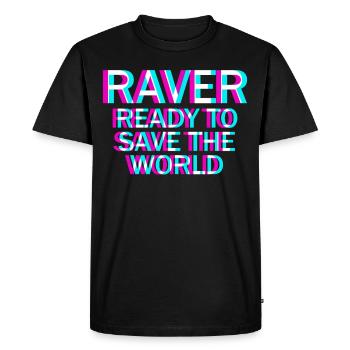 Raver Techno Rave Hardtekk - T-shirt Premium bio Homme - noir - Devant - Nico (187cm)
