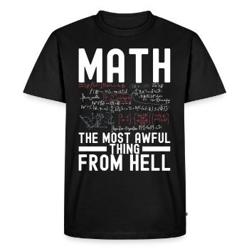 Professeur de mathématiques Mathématiques - T-shirt Premium bio Homme - noir - Devant - Nico (187cm)