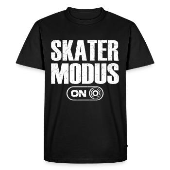 Skater Mode On Skateboarder Fan - Men's Premium Organic T-Shirt - black - Front - Nico (187cm)