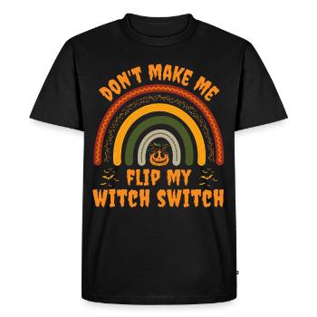 Ne me faites pas tourner mon interrupteur de sorcière - T-shirt Premium bio Homme - noir - Devant - Nico (187cm)