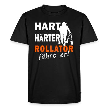 Hart Härter Rollator - Infirmières gériatriques - Maison de retraite - T-shirt Premium bio Homme - noir - Devant - Nico (187cm)