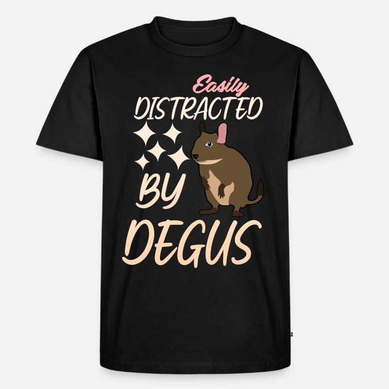 Degu Witz Degus - Männer Premium Bio T-Shirt - Schwarz