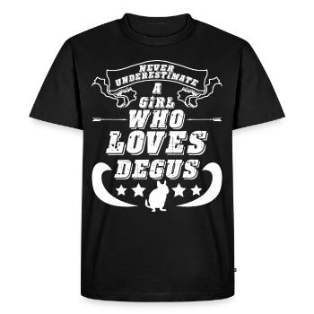 Degu Fille Degus - T-shirt Premium bio Homme - noir - Devant - Nico (187cm)
