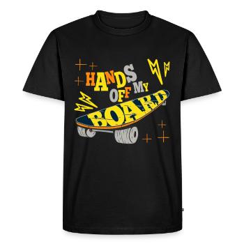 Skateboarder Mains De Ma Planche Drôle Skateboard - T-shirt Premium bio Homme - noir - Devant - Nico (187cm)