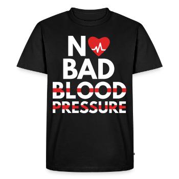 No Bad Blood Pressure - Men's Premium Organic T-Shirt - black - Front - Nico (187cm)