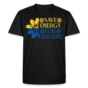 Ukraine Ukrainiens Drapeau ukrainien - T-shirt Premium bio Homme - noir - Devant - Nico (187cm)