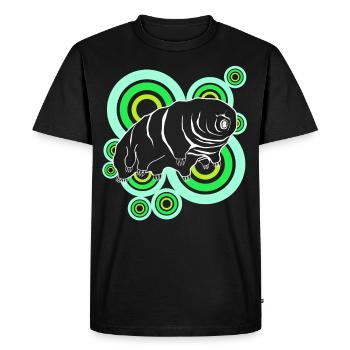 Tardigrade Retro Tardigrade Ours d’eau - T-shirt Premium bio Homme - noir - Devant - Nico (187cm)