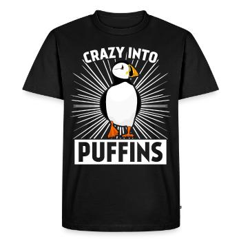 Puffin Papageientaucher Puffins - Men's Premium Organic T-Shirt - black - Front - Nico (187cm)