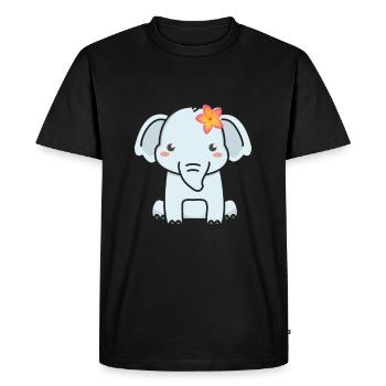 Elephant Tshirt pour Elephant Elephant Kids Zoo - T-shirt Premium bio Homme - noir - Devant - Nico (187cm)