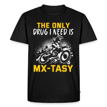 Cadeau Motocross pour Enduro Supermoto Dirt Bike - T-shirt Premium bio Homme - noir - Devant - Nico (187cm)