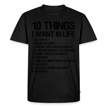 Kartsport Kart Driver Go Kart Gift Idea - Men's Premium Organic T-Shirt - black - Front - Nico (187cm)