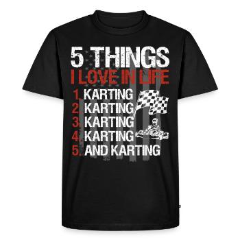 Kartsport Kart Driver Go Kart Gift Idea - Men's Premium Organic T-Shirt - black - Front - Nico (187cm)