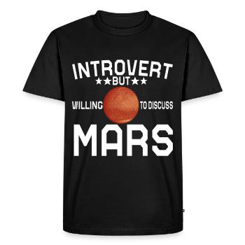 Planète Mars - T-shirt Premium bio Homme - noir - Devant - Nico (187cm)