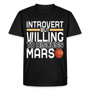 Planète Mars - T-shirt Premium bio Homme - noir - Devant - Nico (187cm)
