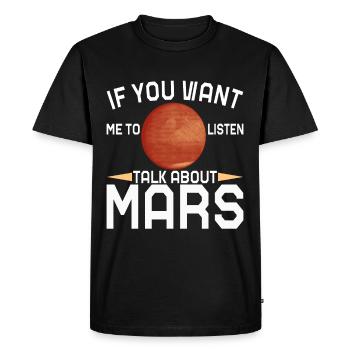 Planète Mars - T-shirt Premium bio Homme - noir - Devant - Nico (187cm)