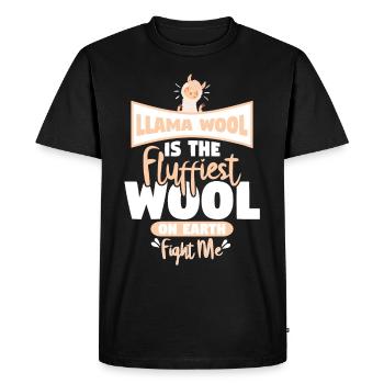 Llama Wool Is The Fluffiest Wool Knitting - Men's Premium Organic T-Shirt - black - Front - Nico (187cm)