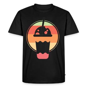 Bubble Tea Boba Tea Lover - Men's Premium Organic T-Shirt - black - Front - Nico (187cm)