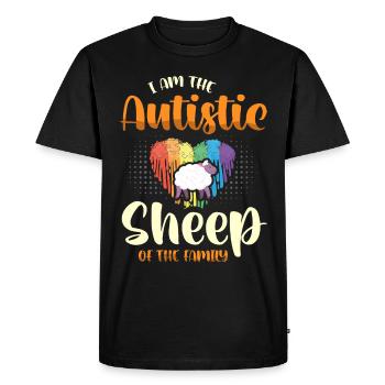 Autisme Cadeau Autiste Asperger TDAH Autisme - T-shirt Premium bio Homme - noir - Devant - Nico (187cm)