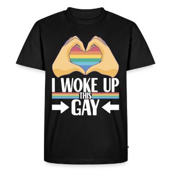 LGBTQ Gay Pride Schwul - Men's Premium Organic T-Shirt - black - Front - Nico (187cm)