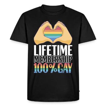LGBTQ Gay Pride Schwul - Men's Premium Organic T-Shirt - black - Front - Nico (187cm)