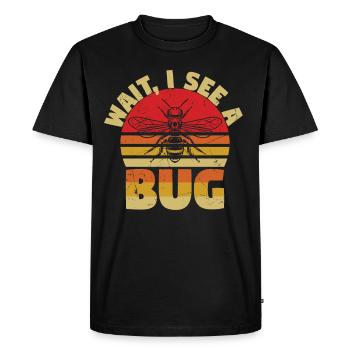 Wait I See A Bug Ants Fly Insects - Men's Premium Organic T-Shirt - black - Front - Nico (187cm)