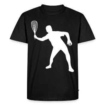 Racquetball player Silhoutte - Men's Premium Organic T-Shirt - black - Front - Nico (187cm)