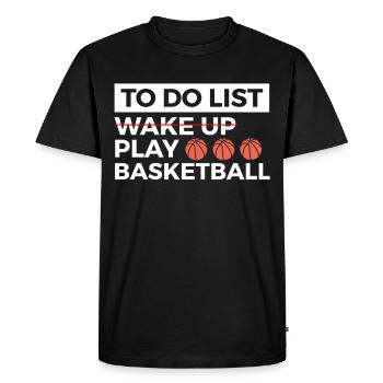 Dictons de basket-ball amusants pour les joueurs de basket-ball - T-shirt Premium bio Homme - noir - Devant - Nico (187cm)