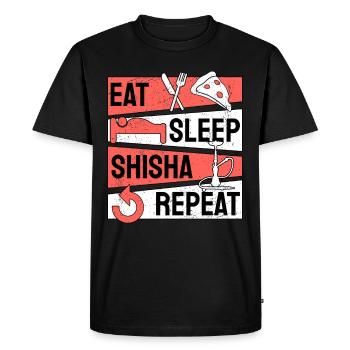 Shishan Narguilé Hookah Bar Narguilé Fumeur - T-shirt Premium bio Homme - noir - Devant - Nico (187cm)