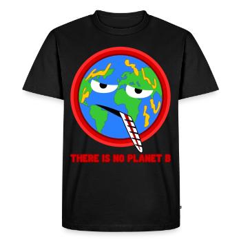 Climate change There is no Planet B - Men's Premium Organic T-Shirt - black - Front - Nico (187cm)