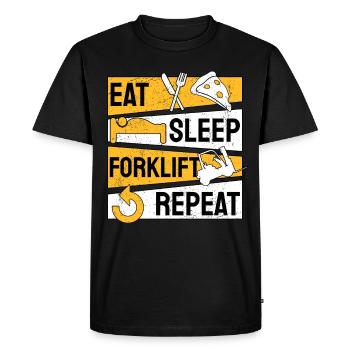 Forklift Driver Forklift Driver Forklift Truck - Men's Premium Organic T-Shirt - black - Front - Nico (187cm)