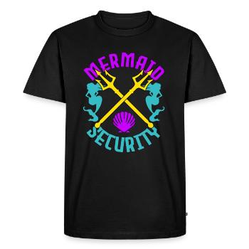 Mermaid Security Mermaid Mermaids - Men's Premium Organic T-Shirt - black - Front - Nico (187cm)