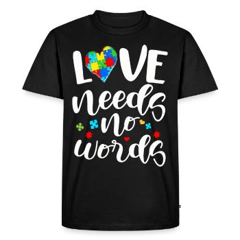Autisme Cadeau Autiste Asperger TDAH Autisme - T-shirt Premium bio Homme - noir - Devant - Nico (187cm)