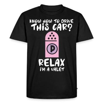 Savez-vous comment conduire cette voiture détendue? Je - T-shirt Premium bio Homme - noir - Devant - Nico (187cm)