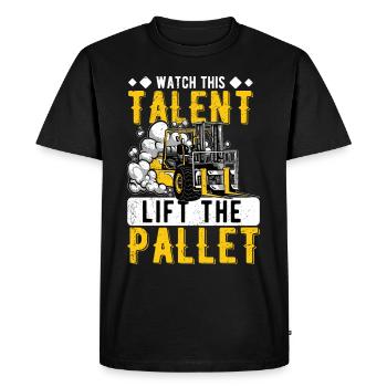 Forklift Truck Driver Forklift Driver Forklift Driver - Men's Premium Organic T-Shirt - black - Front - Nico (187cm)