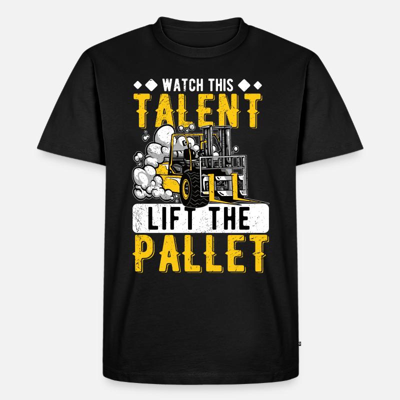Gabelstapler Staplerfahrer Gabelstaplerfahrer - Männer Premium Bio T-Shirt - Schwarz