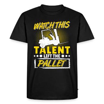 Forklift Driver Forklift Truck Driver - Men's Premium Organic T-Shirt - black - Front - Nico (187cm)