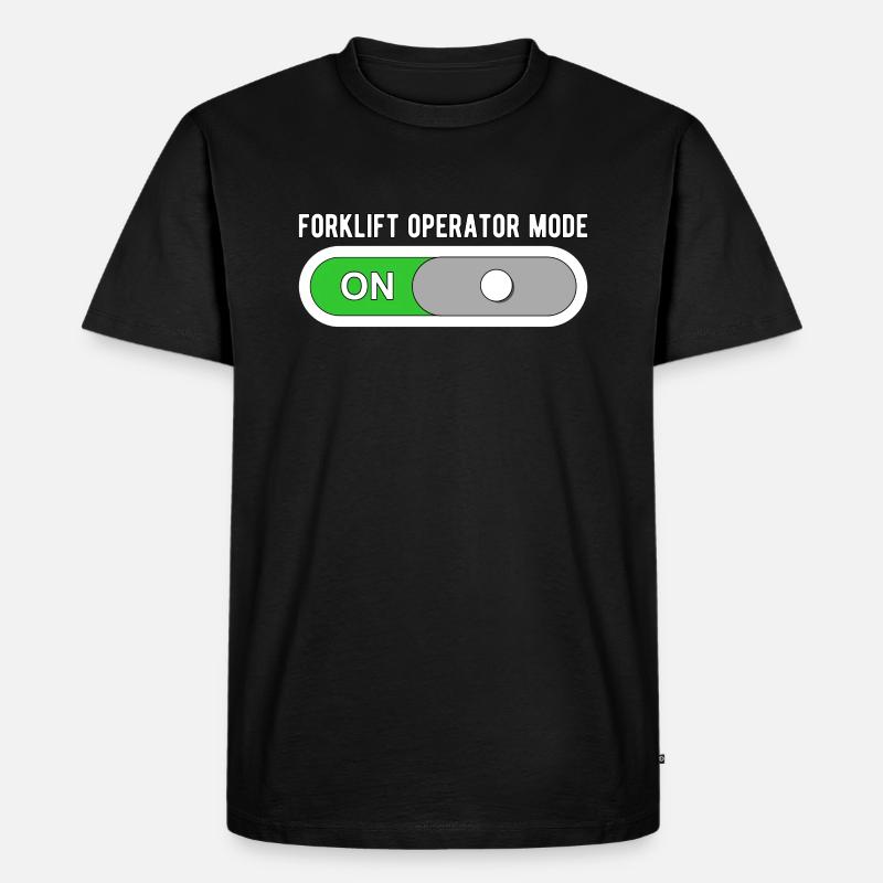 Staplerfahrer Gabelstapler Modus An - Männer Premium Bio T-Shirt - Schwarz