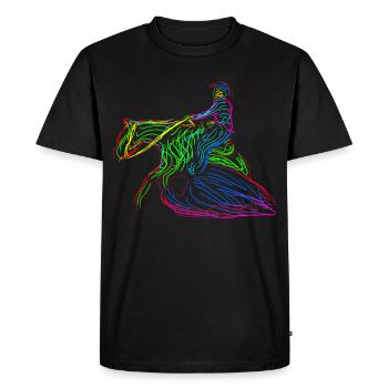 Reining dressage équitation colorée équitation western - T-shirt Premium bio Homme - noir - Devant - Nico (187cm)