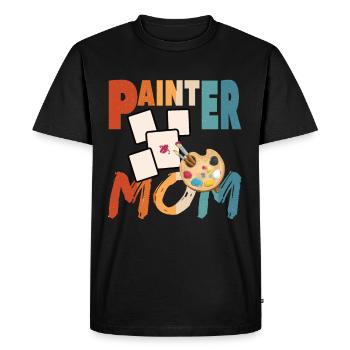 Painter Mom Artist Design for Mother's Day - Men's Premium Organic T-Shirt - black - Front - Nico (187cm)