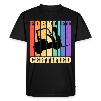 Forklift Certified Forklift Driver - Men's Premium Organic T-Shirt - black - Front - Nico (187cm)