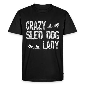Chien de traîneau fou Dame Chiens de traîneau Amour - T-shirt Premium bio Homme - noir - Devant - Nico (187cm)